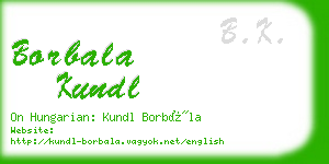 borbala kundl business card